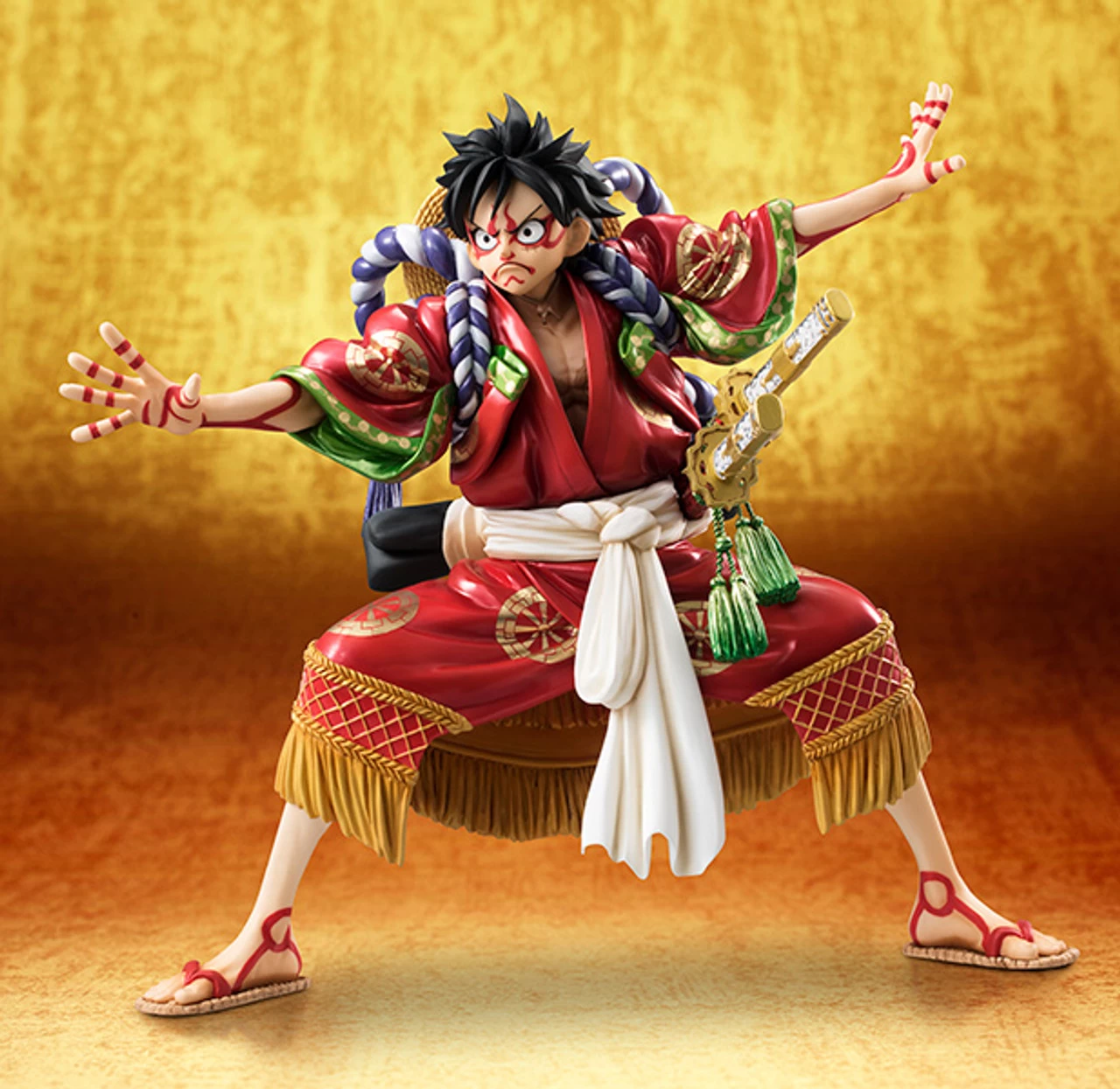 MegaHouse Portrait.Of.Pirates One Piece KABUKI EDITION Monkey D Luffy 1/8 PVC Figure 7 MegaHouse Portrait.Of.Pirates One Piece KABUKI EDITION Monkey D Luffy 1/8 PVC Figure - Image 7