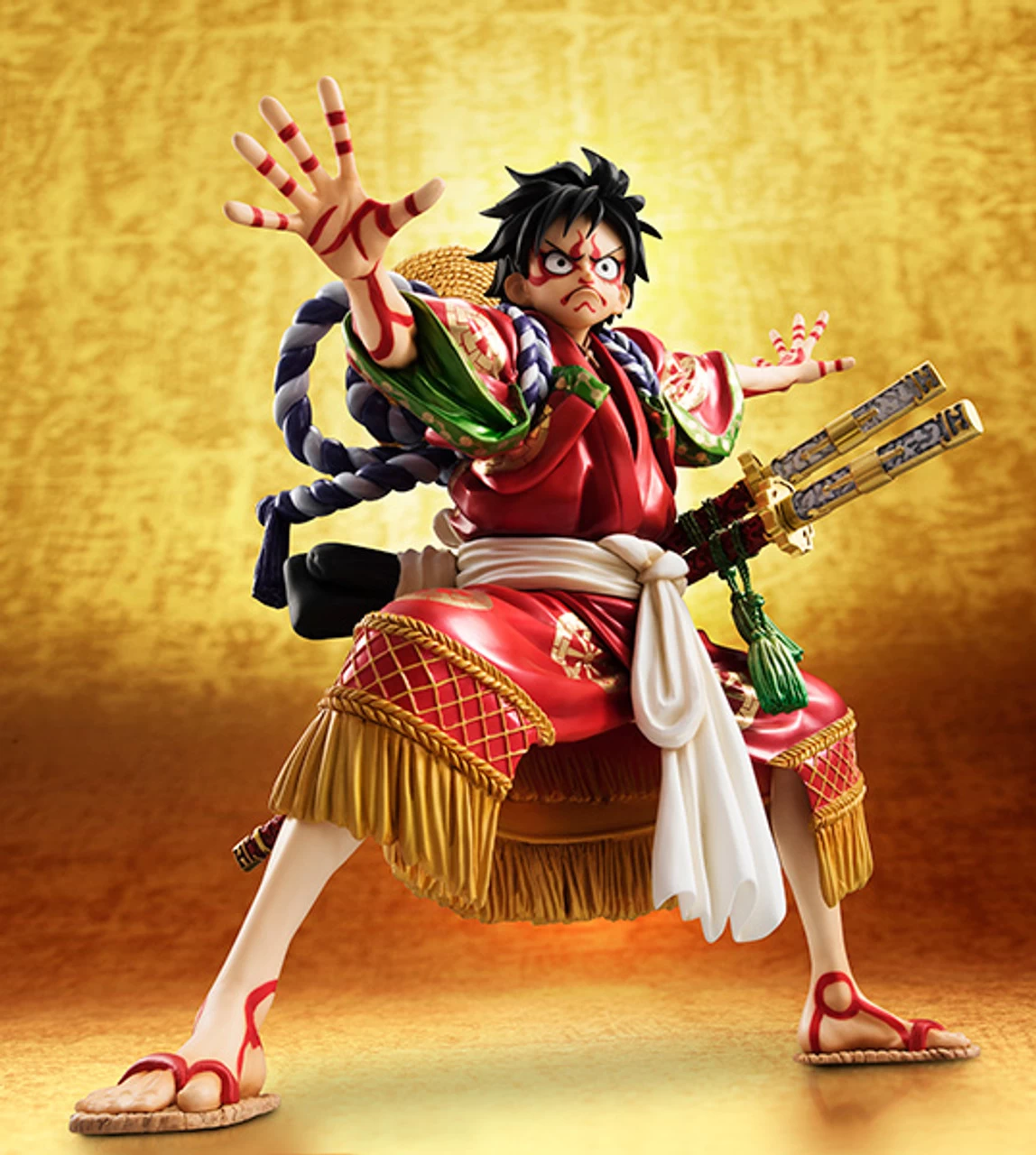 MegaHouse Portrait.Of.Pirates One Piece KABUKI EDITION Monkey D Luffy 1/8 PVC Figure 8 MegaHouse Portrait.Of.Pirates One Piece KABUKI EDITION Monkey D Luffy 1/8 PVC Figure - Image 8