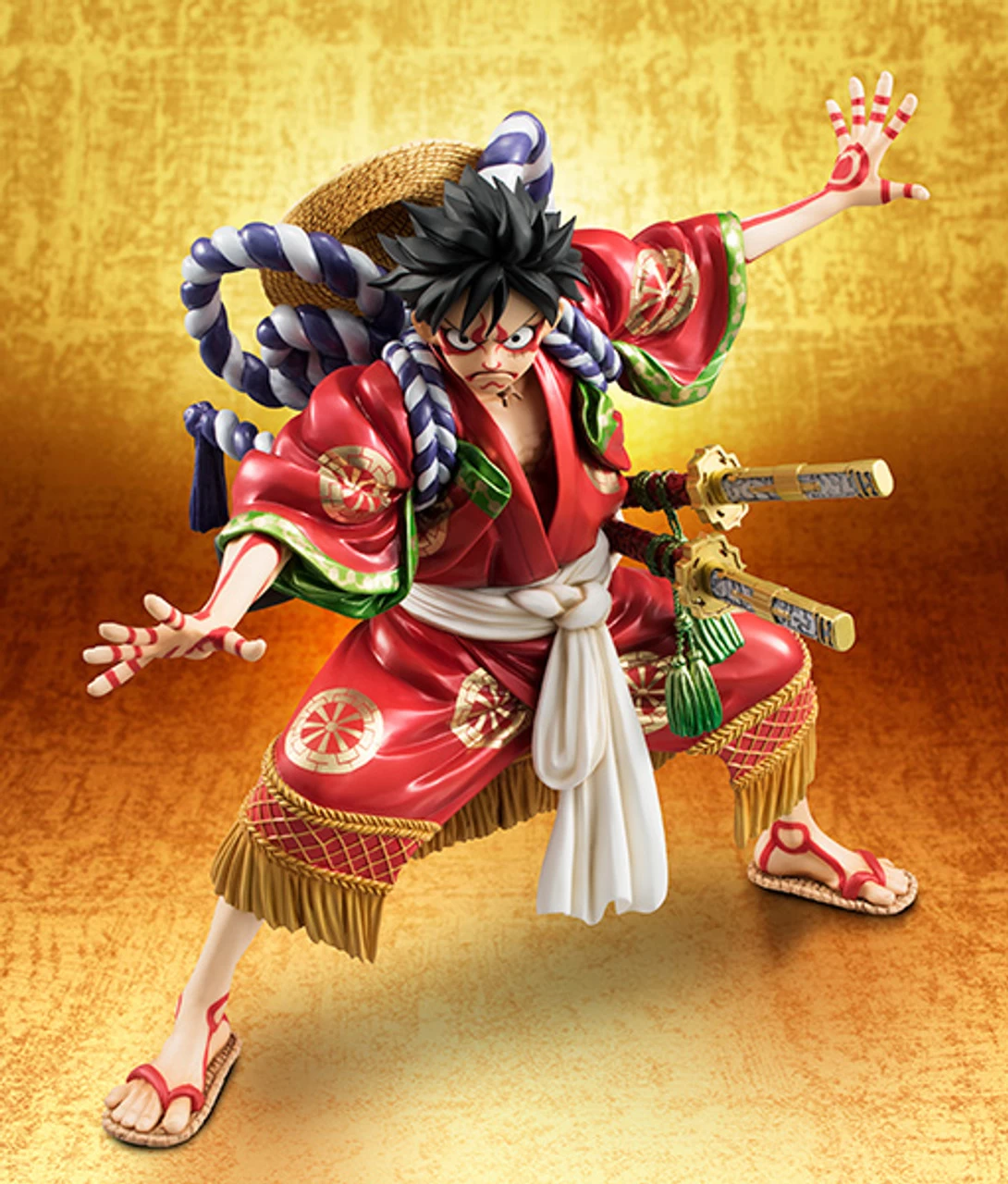 MegaHouse Portrait.Of.Pirates One Piece KABUKI EDITION Monkey D Luffy 1/8 PVC Figure 9 MegaHouse Portrait.Of.Pirates One Piece KABUKI EDITION Monkey D Luffy 1/8 PVC Figure - Image 9
