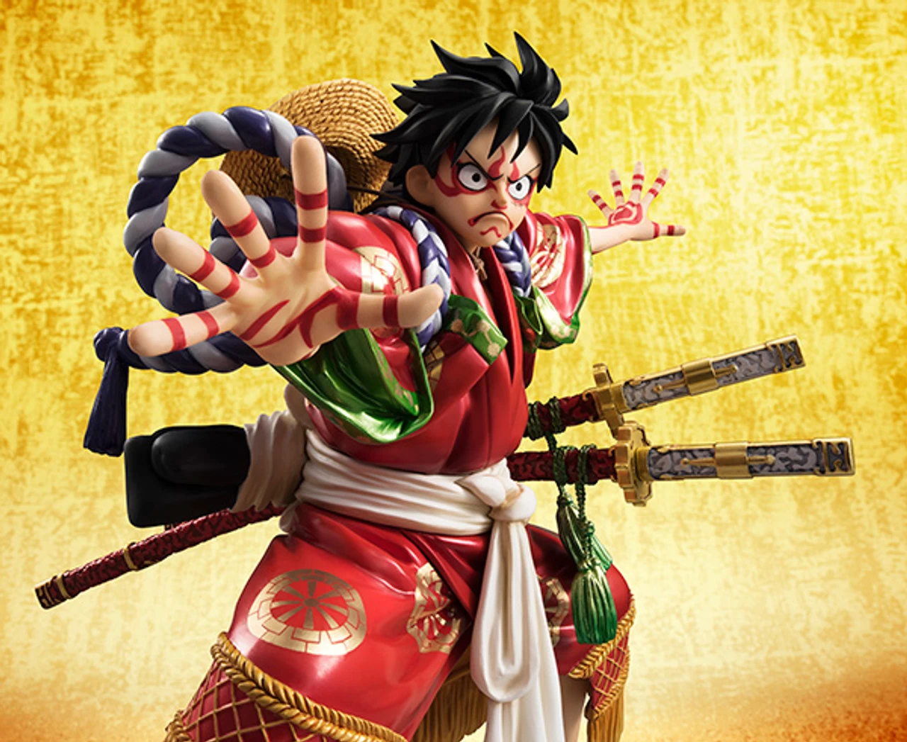 MegaHouse Portrait.Of.Pirates One Piece KABUKI EDITION Monkey D Luffy 1/8 PVC Figure 10 MegaHouse Portrait.Of.Pirates One Piece KABUKI EDITION Monkey D Luffy 1/8 PVC Figure - Image 10