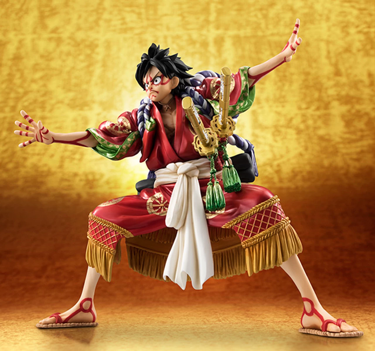 MegaHouse Portrait.Of.Pirates One Piece KABUKI EDITION Monkey D Luffy 1/8 PVC Figure 11 MegaHouse Portrait.Of.Pirates One Piece KABUKI EDITION Monkey D Luffy 1/8 PVC Figure - Image 11