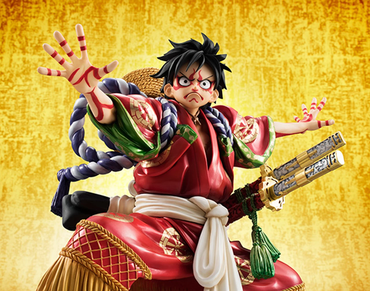 MegaHouse Portrait.Of.Pirates One Piece KABUKI EDITION Monkey D Luffy 1/8 PVC Figure 15 MegaHouse Portrait.Of.Pirates One Piece KABUKI EDITION Monkey D Luffy 1/8 PVC Figure - Image 15