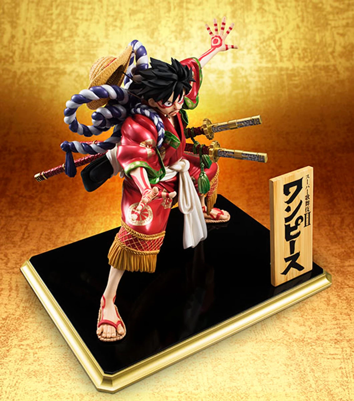 MegaHouse Portrait.Of.Pirates One Piece KABUKI EDITION Monkey D Luffy 1/8 PVC Figure 3 MegaHouse Portrait.Of.Pirates One Piece KABUKI EDITION Monkey D Luffy 1/8 PVC Figure - Image 3