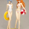 Wave Rei Ayanami & Asuka Langley Soryu Comic Ver SET Beach Queens 1/10 PVC Figure