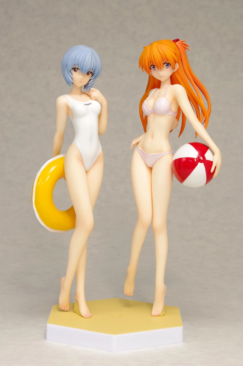Wave Rei Ayanami & Asuka Langley Soryu Comic Ver SET Beach Queens 1/10 PVC Figure 1 Wave Rei Ayanami & Asuka Langley Soryu Comic Ver SET Beach Queens 1/10 PVC Figure