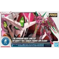 Bandai RG 1/144 The Gundam Base Limited 00 QAN[T] Full Saber [TRANS-AM Clear] Plastic Model ( IN STOCK ) -Figure Model Shop 1000145360 5 02148.1587547464
