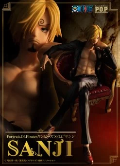 MegaHouse Portrait.Of.Pirates One Piece S.O.C SanJi 1/8 PVC Figure