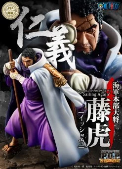 MegaHouse Excellent Model Portrait.Of.Pirates One Piece Sailing Again Navy Headquarters General Fujitora Isshou 1/8 PVC Figure
