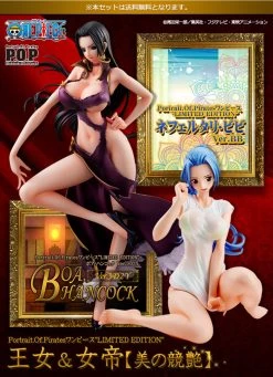 MegaHouse POP One Piece LIMITED EDITION(Boa Hancock Ver.3D2Y)&(Nefeltari Vivi Ver.BB) 1/8 PVC Figure W/Poster